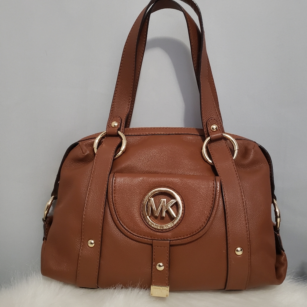 Michael Kors Brown Leather Satchel Bag